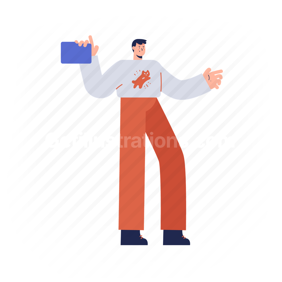 man, character, person, folder, file